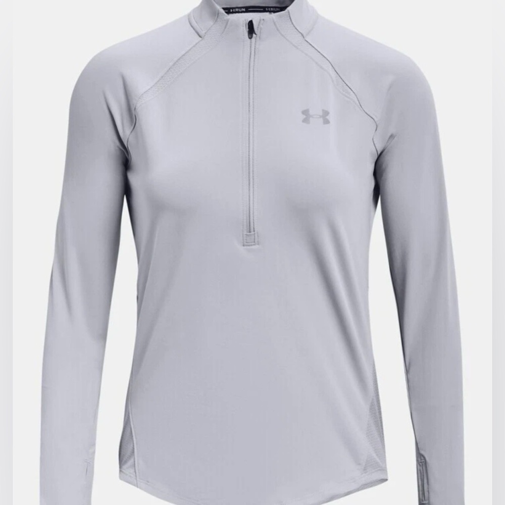 Under Armour Tech Twist ½ Zip Pullover Women’s Large Gray UA Athletic Gym Top